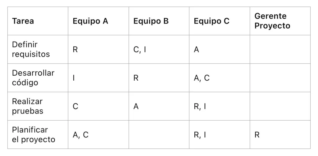 Plantilla de Matriz RACI completa